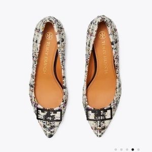 Tory Burch Gigi 55 mm tweed pointed toe pump